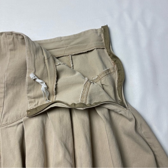 Vintage Tan Pleated Skirt High Rise Preppy - Picture 5 of 7